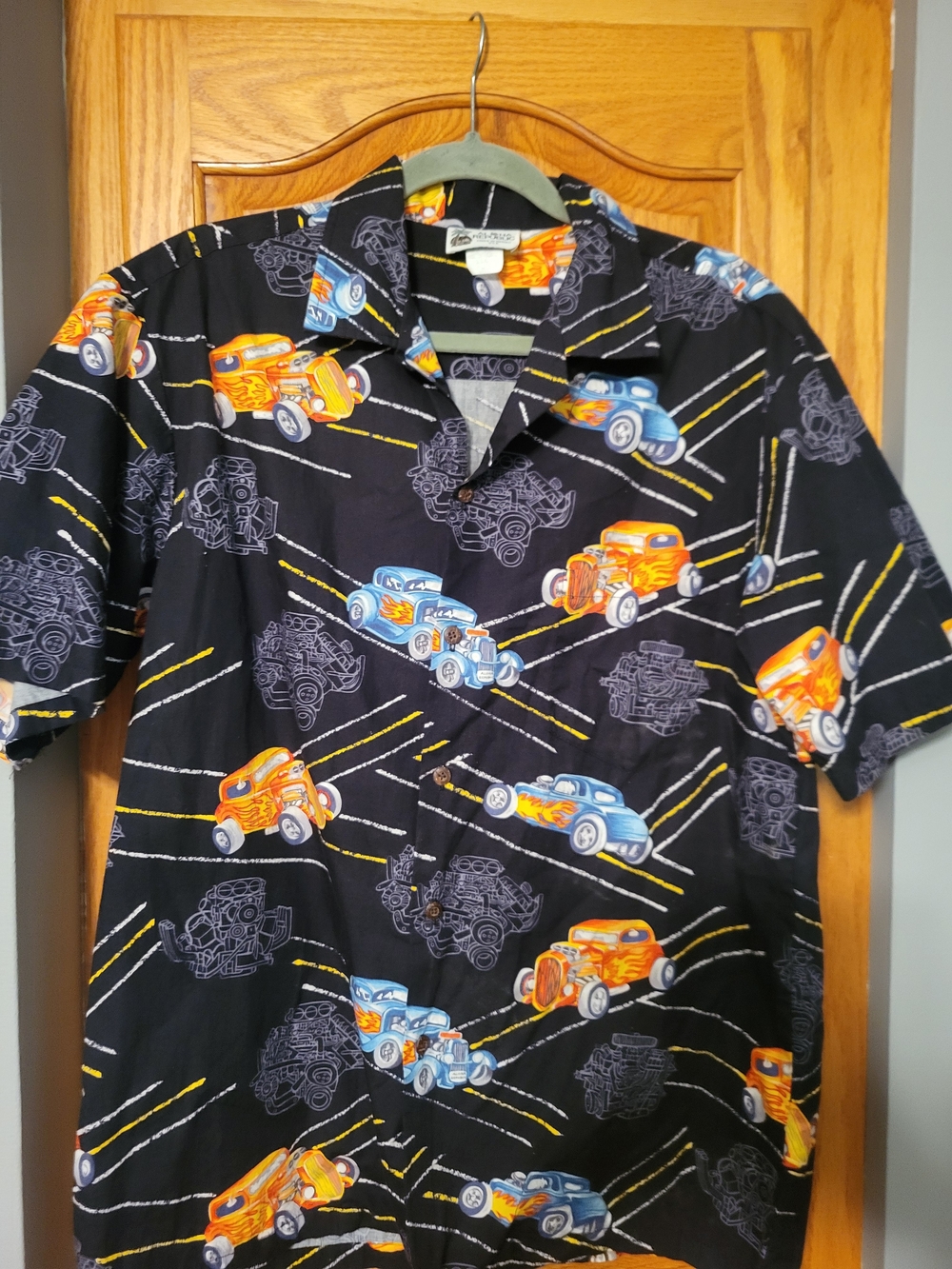 Aloha Republic Black 1T Hot Rod Hawaiian Aloha Shirt